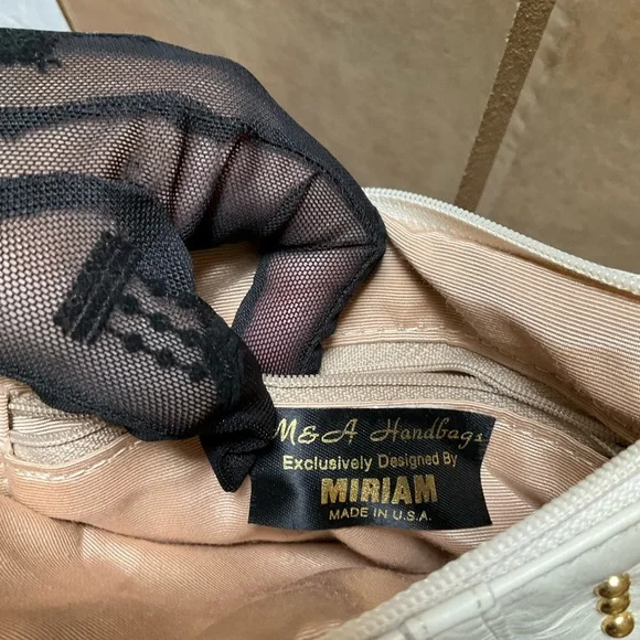 Lot of 2 purses BUNDLE Elegant White and Gold Women's Bag Set Vintage beaded - Picture 4 of 12